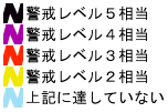 統合危険度 凡例画像
